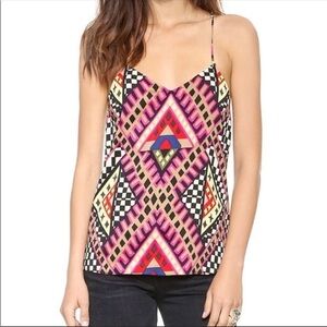 Mara Hoffman Geo Bazaar racerback tank top XS T back strappy abstract geometric